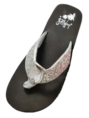 Jellypop Black Sandals with Silver Glitter (has tag over logo)