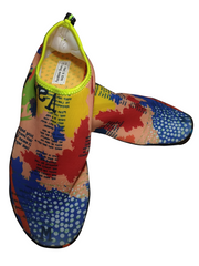 Vato Red Salmon Blue Dots Patterned Water Shoes