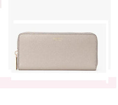 Kate Spade New York Margaux Slim Continental Wallet in True Taupe with Gold Accents