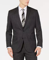 Kenneth Cole New York Men's Slim-Fit Performance Suit Blue Brown Jacket