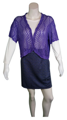 Sara Morgan Purple Wrap Sweater