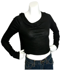 Love In Black Crop Top