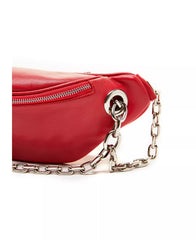 LIKE DREAMS Multi Pocket Chain Fanny Pack Red Medium