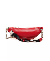 LIKE DREAMS Multi Pocket Chain Fanny Pack Red Medium