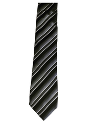 Alfani Men Black/Grey Striped Neckties