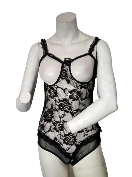 Diva General Collection Women’s Black Lingerie Bodysuit, OS