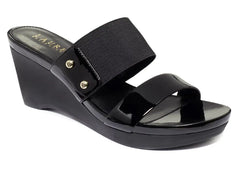 Lauren Ralph Lauren Rhianna Platform Wedge Sandals in Black