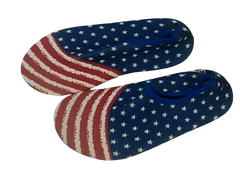 Lekuni American Flag Watershoes with Silver Heel