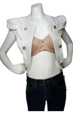 Monaco Girls’ White Short Sleeve Vest, Youth Small