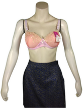 Peach/Gold Embroidered Push up Bra