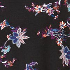 Josie Free Spirit Knit Lace-Trim Cam Black Violet