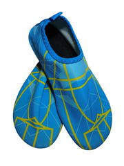 Diva General Kids Water Shoes - Blue/Yellow Striped Design, Size 28/29