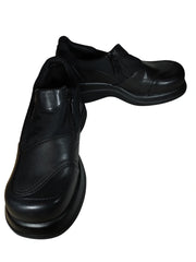 MIA Black Square Toe Wedge Shoes with Zipper Design - Size 4M