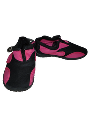 Rockin Hot Pink and Black Water Shoes with Zipper Closure - Size 12