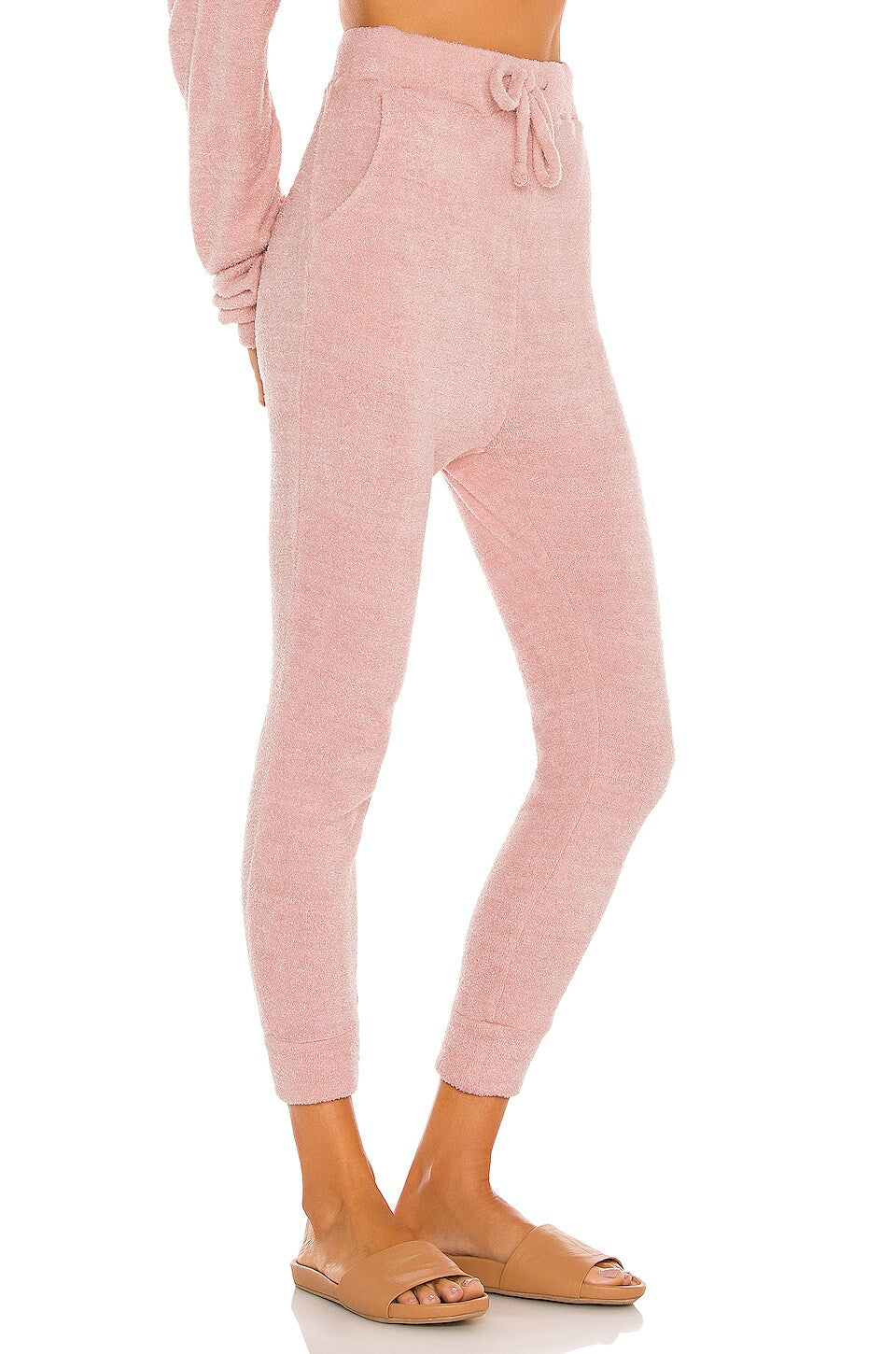 Mina Lisa Feather Knit Jogger in Blush