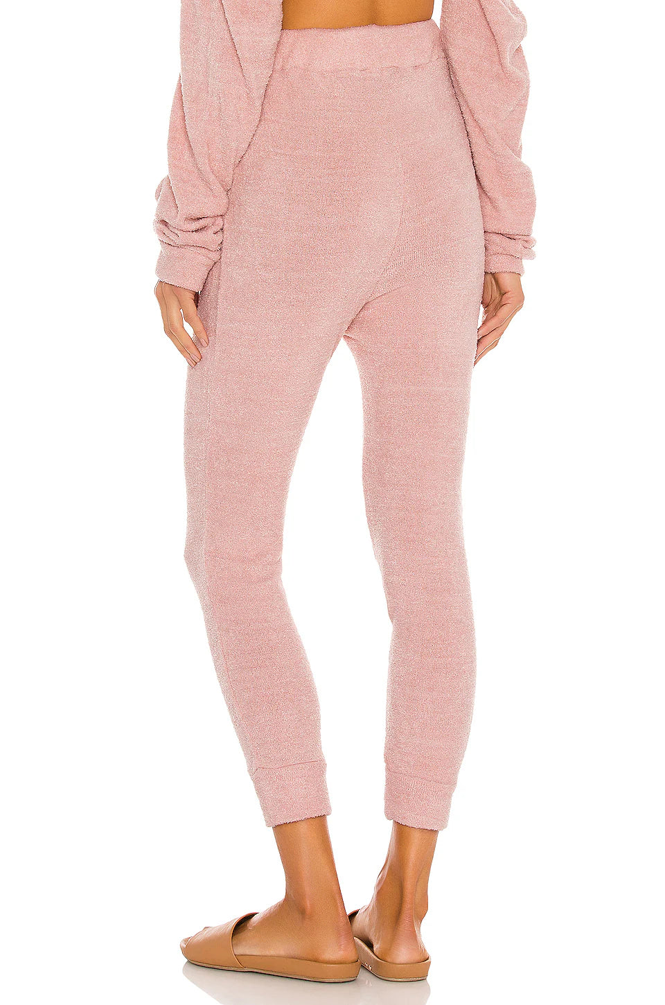 Mina Lisa Feather Knit Jogger in Blush