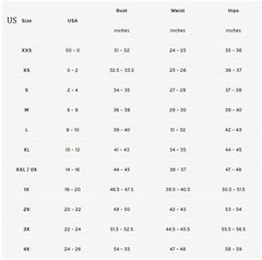 measurement - long sleeve tee shirt