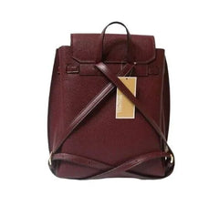 Michael Kors Emilia Medium Pebbled Leather Backpack in Merlot