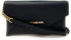 Michael Kors Saffiano Leather Envelope Clutch in Black