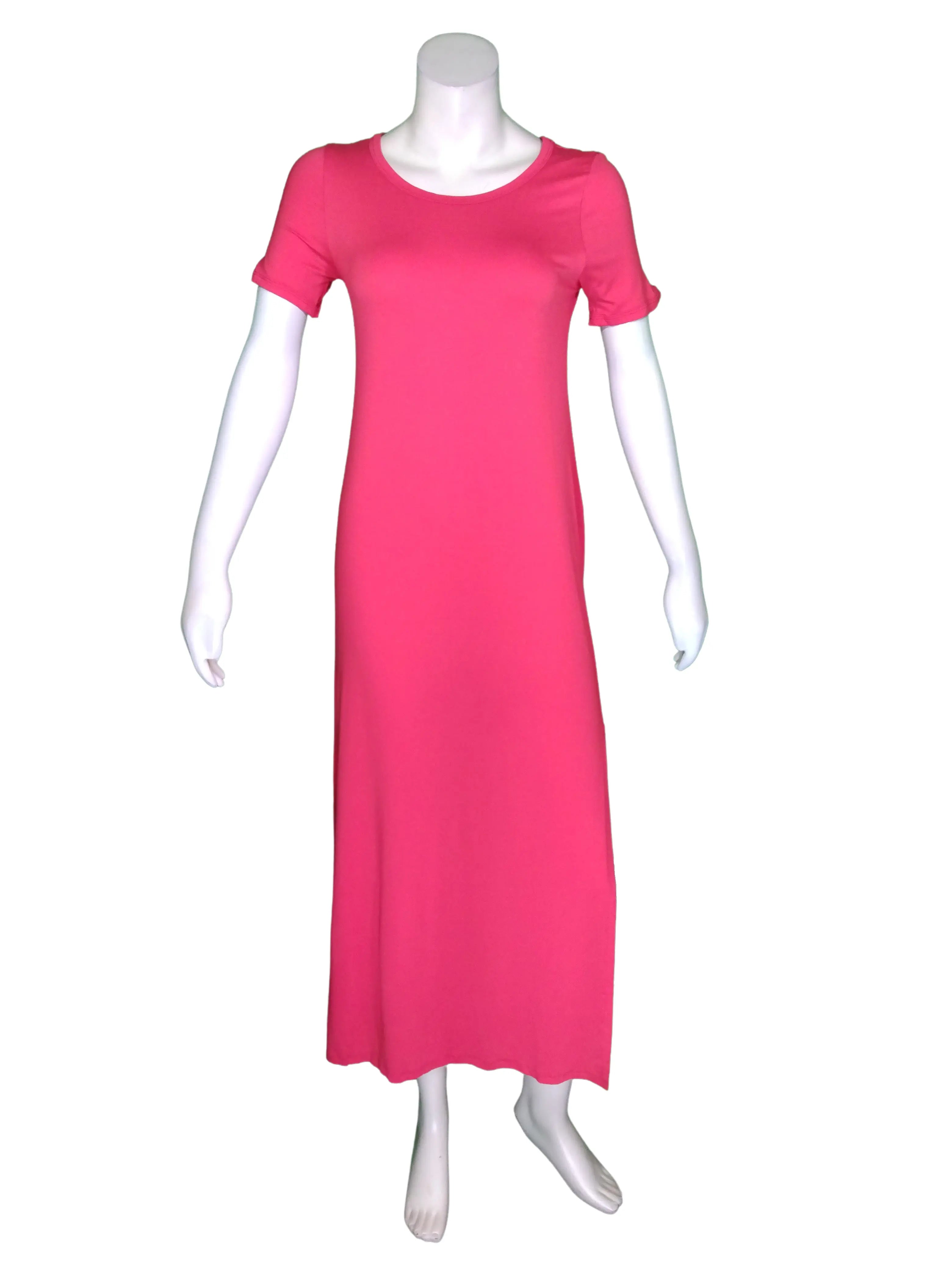 Love In Women’s Red Short Sleeve Dress with Side Slits, Size Small