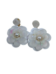 Gold Tone Faux Pearl & Fabric Flower Drop Earrings – INC Fashion Jewelry for Women