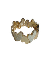 Diva General Gold Tone Enamel Heart Expanding Bracelet – Romantic Fashion Jewelry for Women