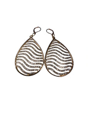 Thalia Sodi Gold-Tone Wave Oval Rhinestone Earrings – Statement Fashion Jewelry for Women