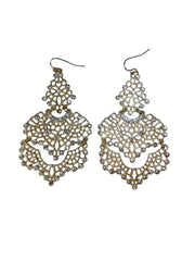 INC Gold-Tone Rhinestone Tiered Earrings – Glamorous Fashion Jewelry for Women (1.5" x 1.675")