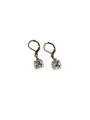 Diva General Gold-Tone Rhinestone Drop Earrings – Elegant Fashion Jewelry for Women