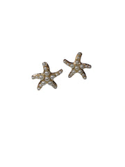 Diva General Gold-Tone Beaded Starfish Earrings – Coastal Fashion Jewelry for Women