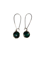 Style & Co Gold-Tone Green Rhinestone Drop Earrings – Fashion Jewelry for Women