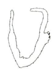 Diva General Silver-Tone Chain Necklace – Minimalist Fashion Jewelry for Women