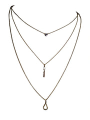 DKNY Gold-Tone Rhinestone 3-in-1 Layered Necklace – Fashion Jewelry for Women