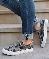 PAOTMBU Gray Camo Slip-On Sneaker
