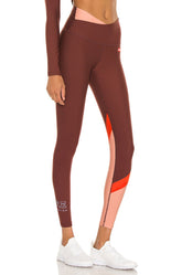 Maroon Leggings - Point Forward Legging in Andorra - P.E Nation