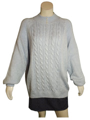 Karen Scott Women's Light Blue Sweater – 2X Plus Size, 100% Acrylic Knitwear