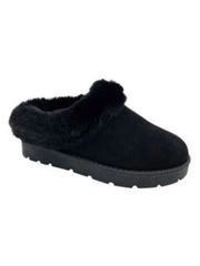 Paquerette Black Faux Fur Slipper