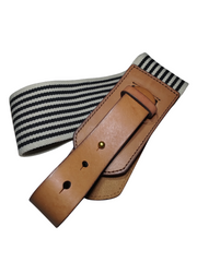 Fossil black/white stripe belt