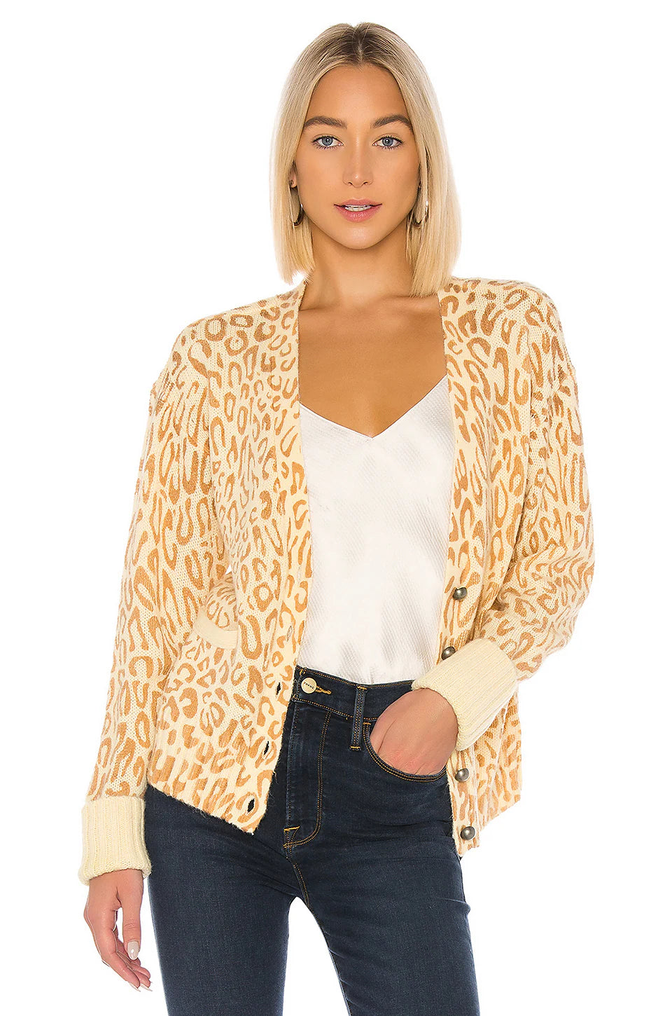 Rebecca Minkoff Kerry Cardigan in Yellow Multi
