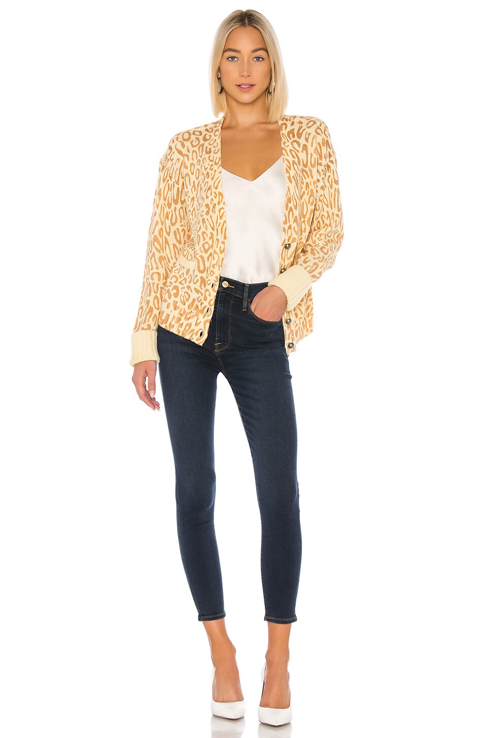 Rebecca Minkoff Kerry Cardigan in Yellow Multi