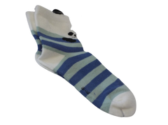 Panda Pattern White/Blue Socks