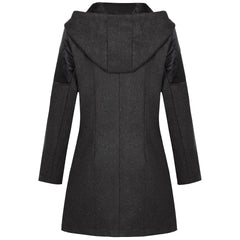 CELLABIE Black Hooded Asymmetrical-Zip Jacket