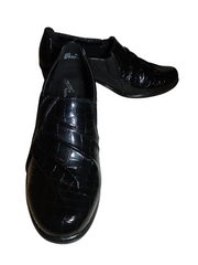 Easy Street Shoes Womens Black Croco Prism Comfort Wave (some staining)