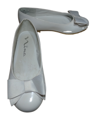 Nina Girl's Pegasus Little Kid Ivory Patent Satin Ballet Flats