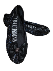 Black & Blue Sam & Libby Woven Flats