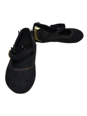 Cat & Jack Black Suede Winged Shoes | Kids Size 7 | Stylish & Comfortable
