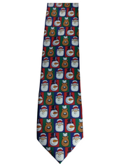 Christmas Tie With Santa and Reindeer