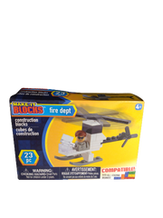 Make it Blocks Fire Department Helicopter 23 piece set (box is slightly crushed)