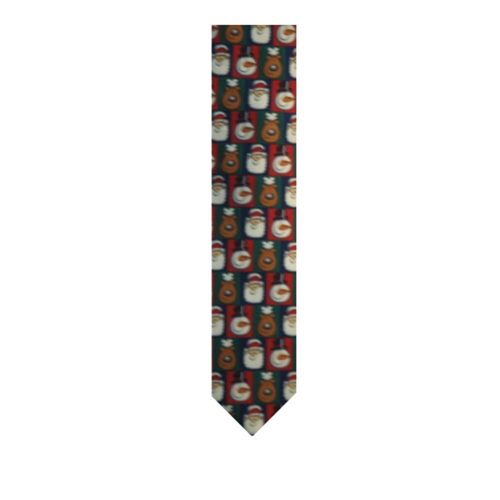 Christmas Tie With Santa and Reindeer
