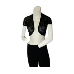 Black Bolero Short Sleeve Sweater